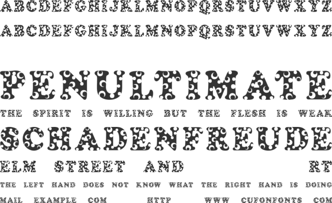 Bubbles font preview