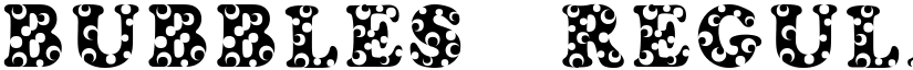 Bubbles Regular font