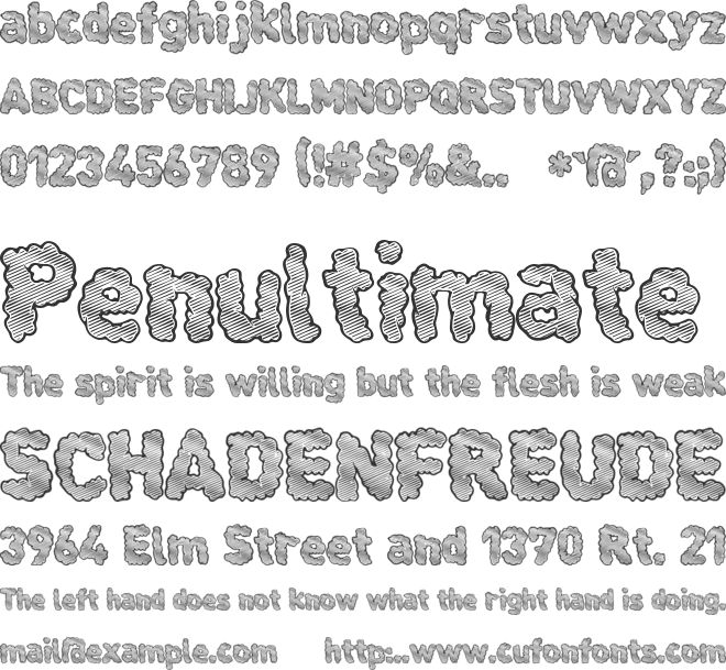 Cloudier font preview