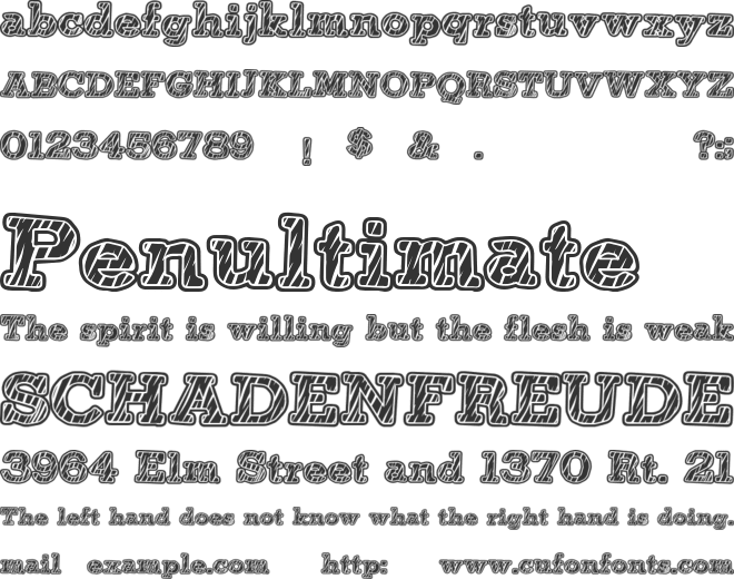 Tigerian font preview