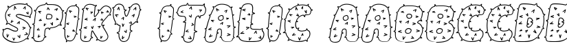 Spiky Italic font