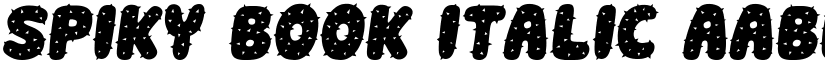 Spiky Book Italic font