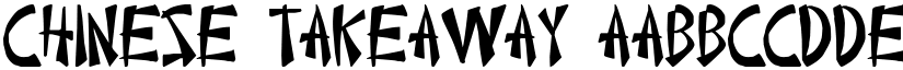 Chinese Takeaway font