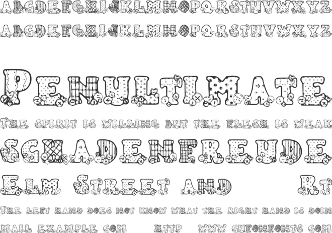 Country Button font preview