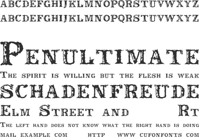 Rustic font preview