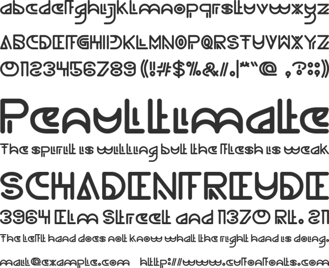 NEVER ENDING MAZE font preview