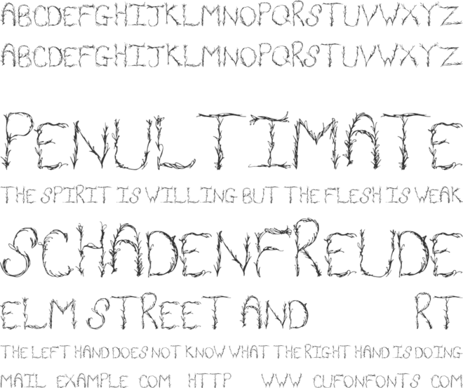 OrganicVines font preview