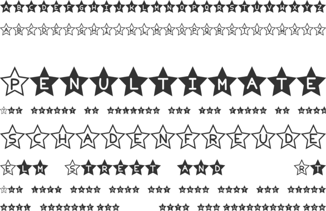 Estrellado tfb font preview