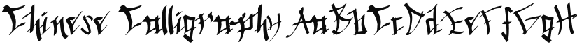 Chinese Calligraphy font