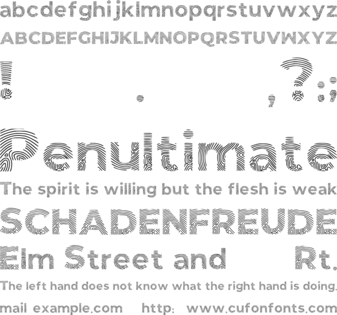 Biometro_gothic font preview