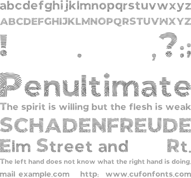 Biometro_gothic font preview