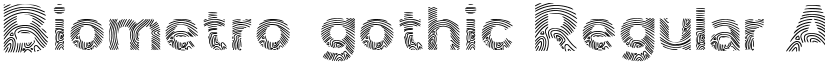 Biometro_gothic Regular font