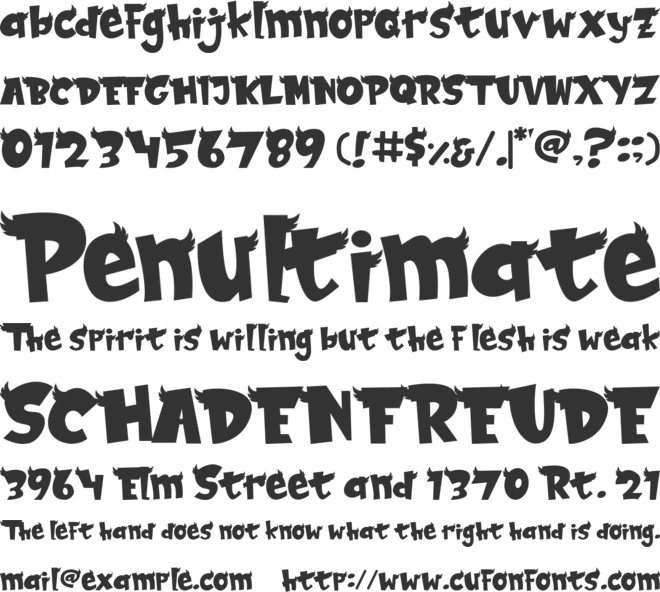 BIRDTHOPIA font preview