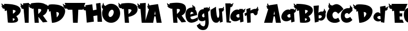 BIRDTHOPIA Regular font