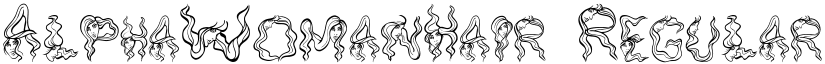 AlphaWomanHair Regular font