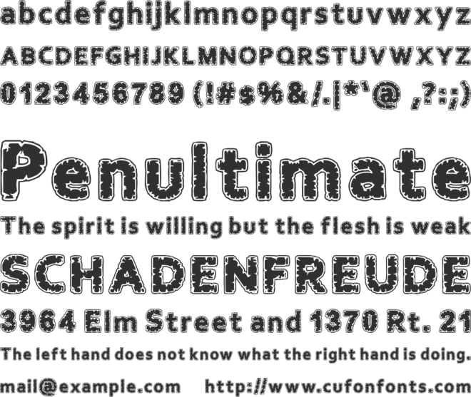 Stoned font preview