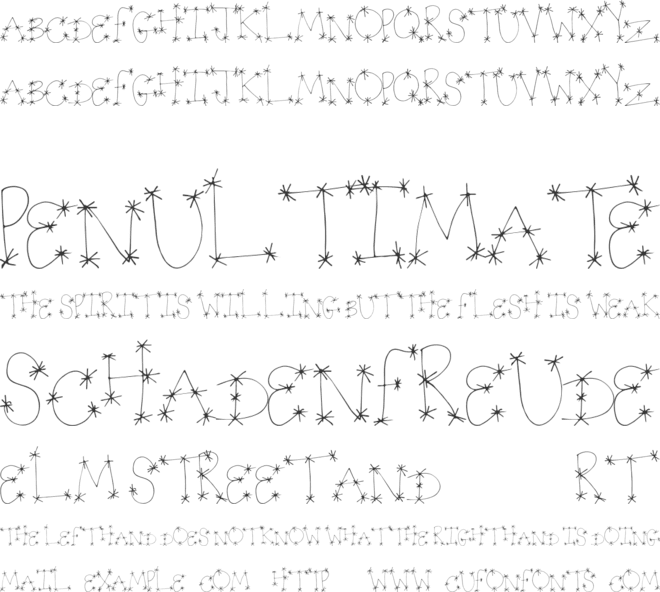 StarWonder font preview