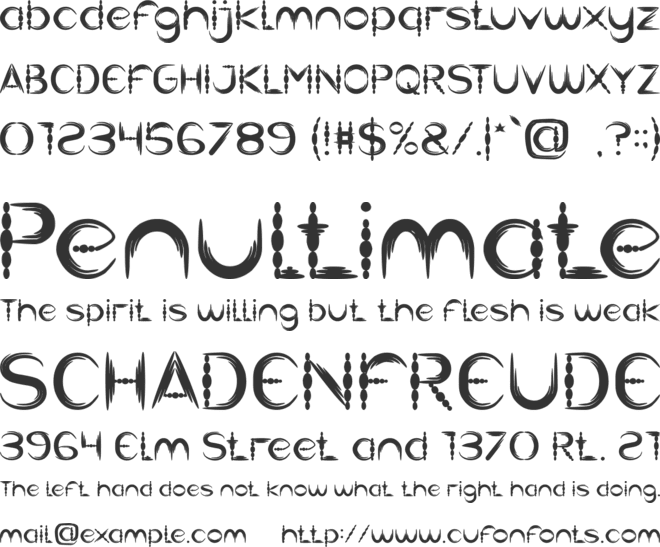 The Ticket font preview