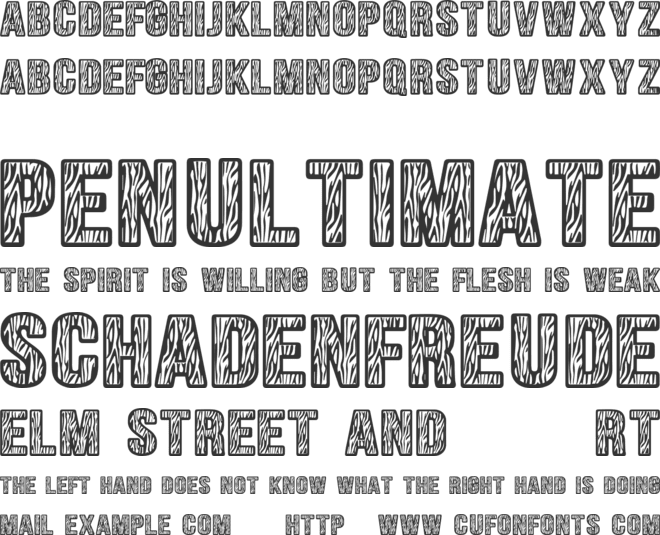 Zebraliner font preview