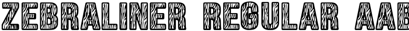 Zebraliner Regular font