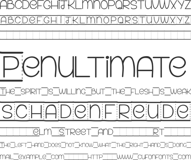 PAPER FOR YOUR ASS font preview