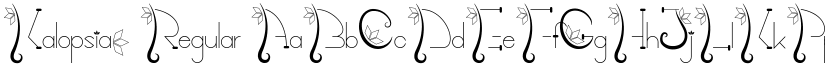 Kalopsia} Regular font