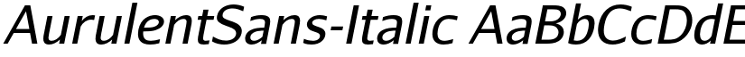 AurulentSans-Italic font