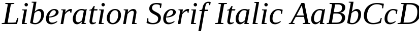 Liberation Serif Italic font