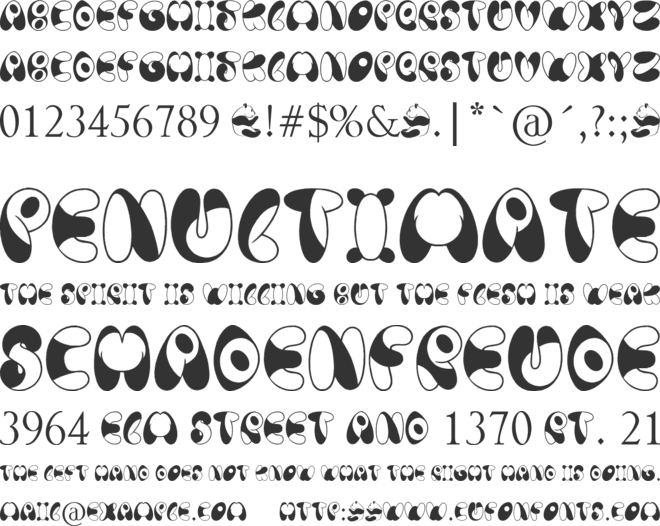 Panda Spots font preview