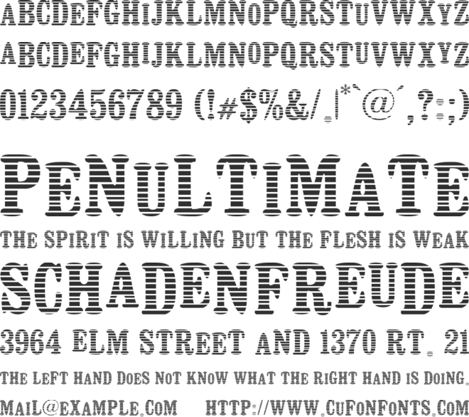 Persiana font preview