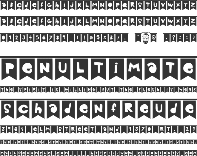 Celebration font preview