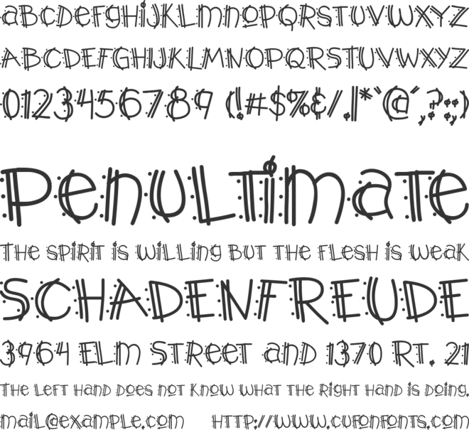 Y2K PopMuzik AOE font preview