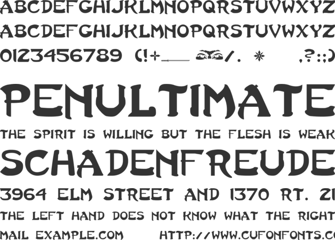 Last Ninja font preview