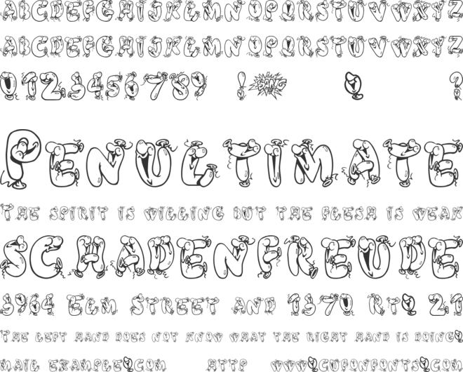 Helium Heaven font preview