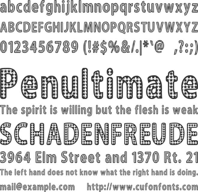 Blinger font preview