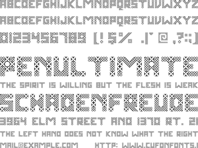 Kawung Textile font preview