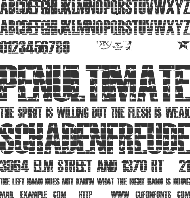 ALAMBRADO INFERNAL font preview