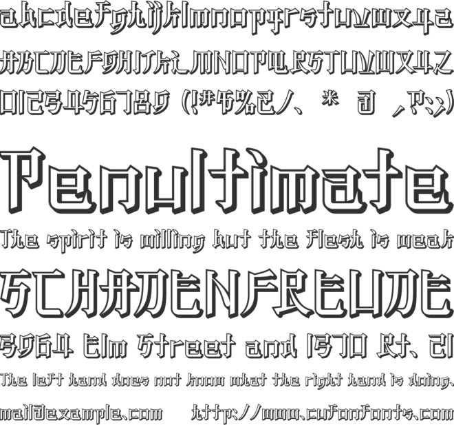 KZ Bladerunner font preview
