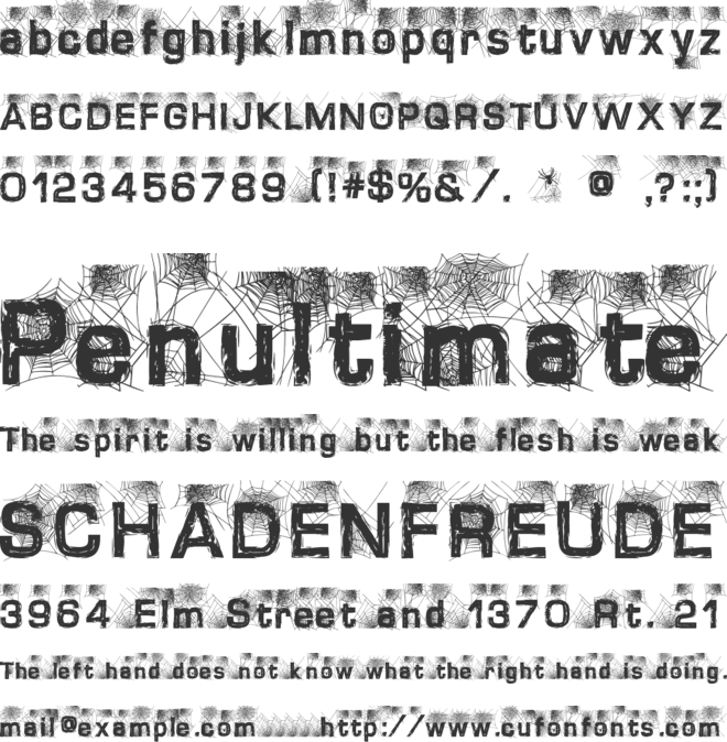 Dirty Sweb font preview