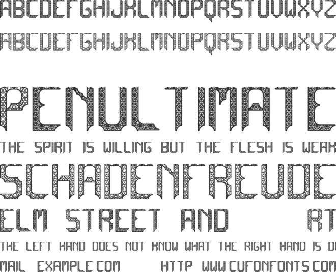 cadabra DEBILEX font preview