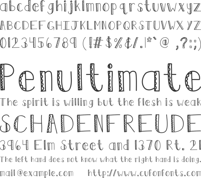 KBRuffledFeathers font preview