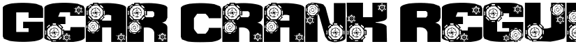 Gear Crank Regular font