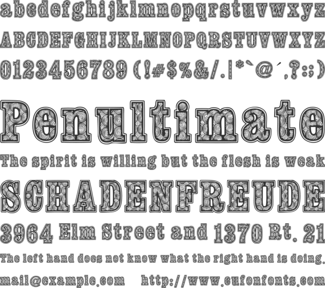 woodcutter fontana font preview