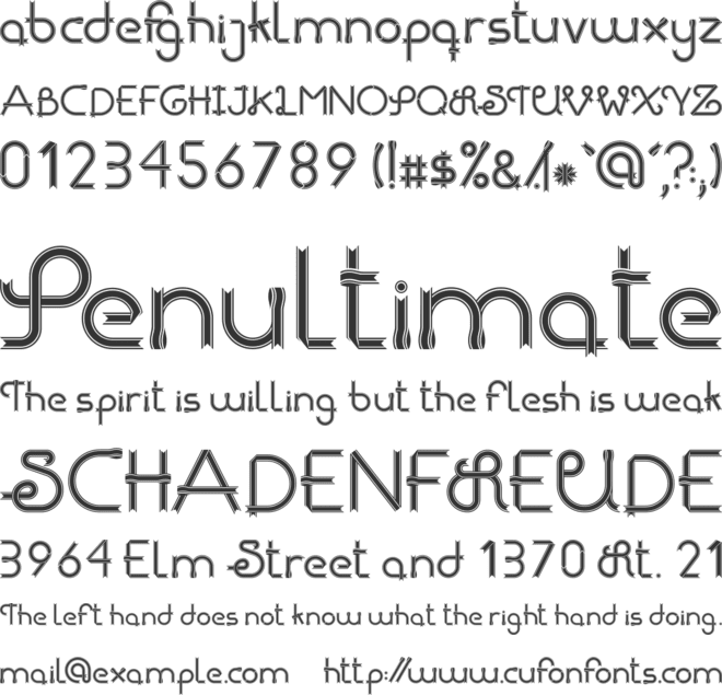 ribbons font preview