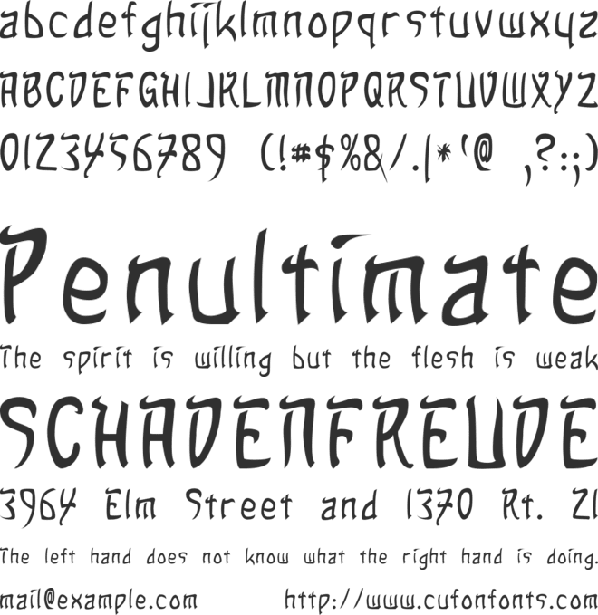Sand of Fire font preview