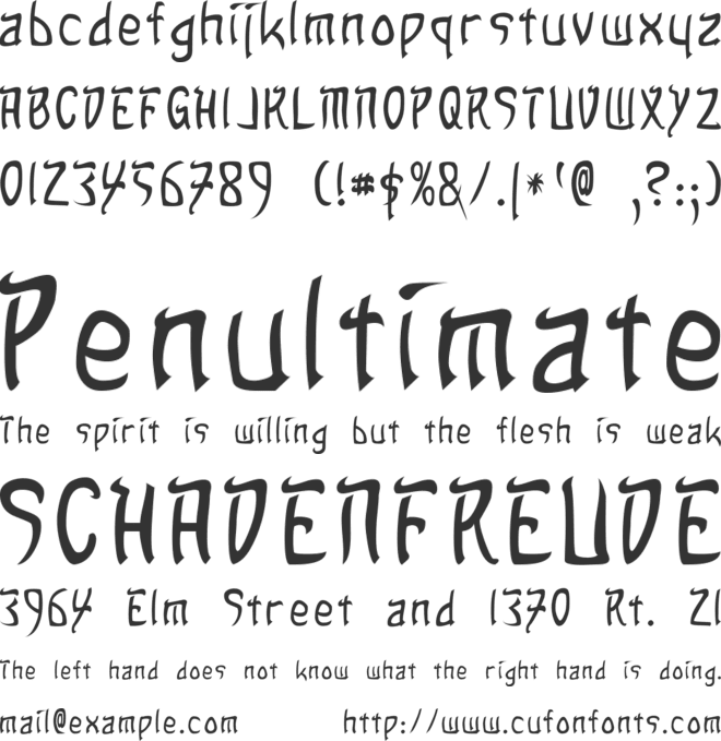 Sand of Fire font preview