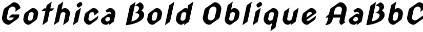 Gothica Bold Oblique font