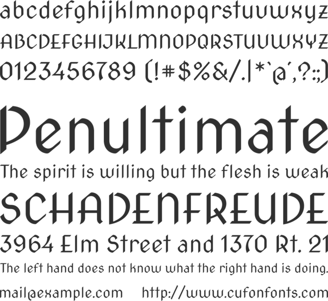 Gothica font preview