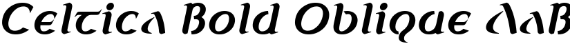 Celtica Bold Oblique font