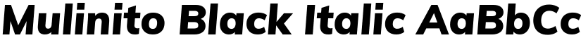 Mulinito Black Italic font